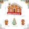 Glitzhome® Set of 4 Wooden Christmas Gingerbread House Table Decor
